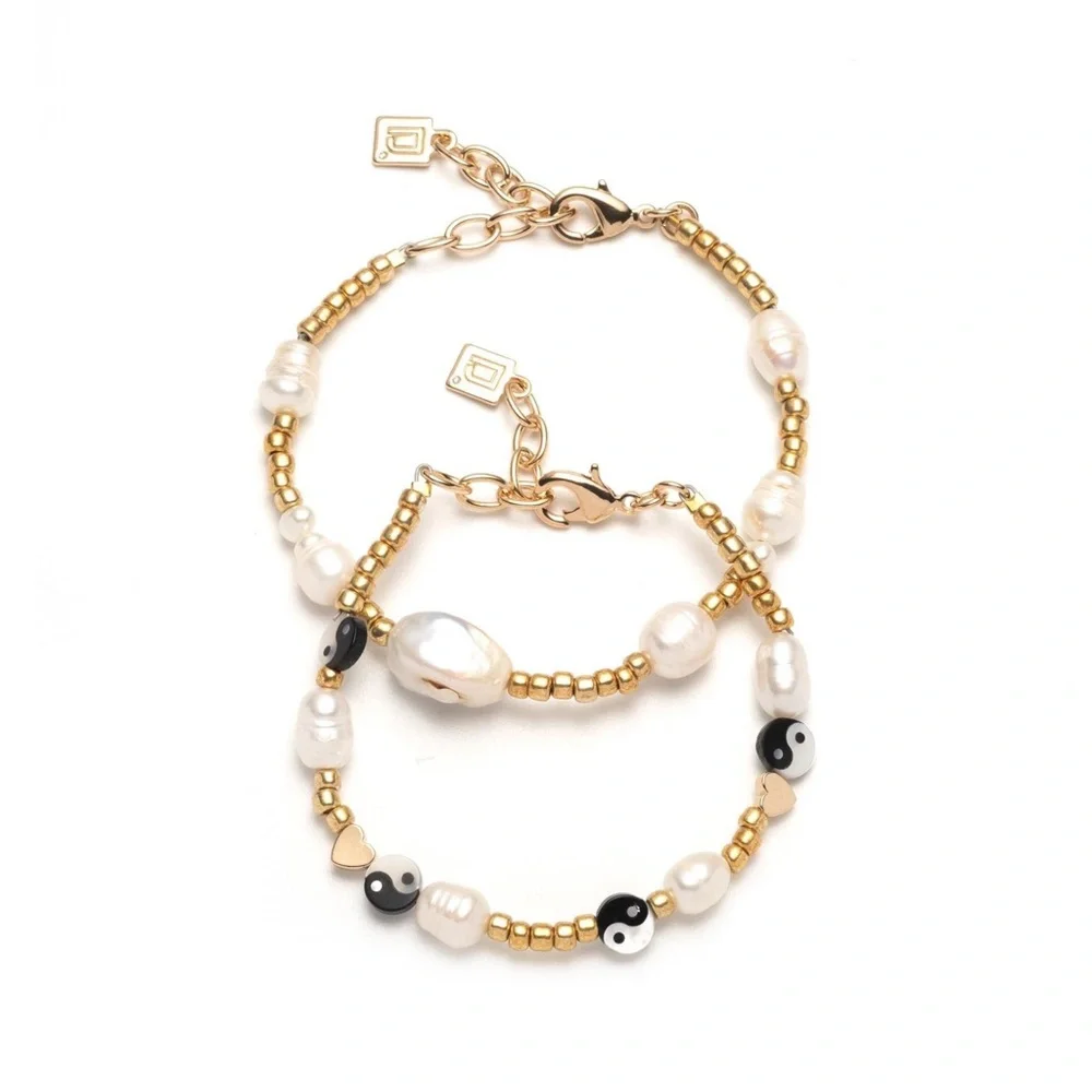DANNIJO Valeria Bracelet Freshwater Pearl Yin Yang set NWT - Picture 7 of 16